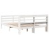 Estructura de cama con cabecero madera pino blanco 135x190