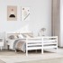 Estructura de cama con cabecero madera de pino blanco