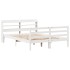 Estructura de cama con cabecero madera de pino blanco