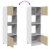 Armario de microondas contrachapada color roble 60x57x207
