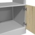 Armario de microondas contrachapada color roble 60x57x207