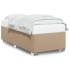 Estructura cama sin colchón cuero sintético capuchino 80x200