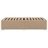 Estructura cama sin colchón cuero sintético capuchino 80x200