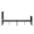 Estructura de cama sin colchón metal roble ahumado 140x190