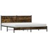 Estructura de cama sin colchón metal roble ahumado 200x200