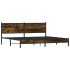 Estructura de cama sin colchón metal roble ahumado 200x200
