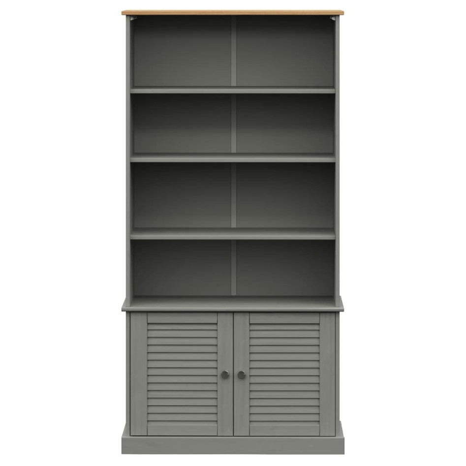 Librería VIGO madera maciza de pino gris 85x35x170