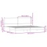 Estructura de cama sin colchón metal roble ahumado 200x200