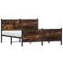 Estructura de cama sin colchón metal roble ahumado 160x200