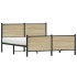 Estructura de cama sin colchón metal roble Sonoma 140x200