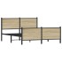 Estructura de cama sin colchón metal roble Sonoma 140x200