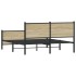Estructura de cama sin colchón metal roble Sonoma 140x200