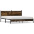 Estructura de cama sin colchón metal roble ahumado 180x200