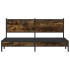 Estructura de cama sin colchón metal roble ahumado 180x200
