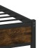 Estructura de cama sin colchón metal roble ahumado 180x200