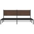 Estructura de cama sin colchón metal roble marrón 200x200