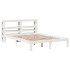 Estructura de cama con cabecero sin colchón blanco 140x190