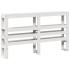 Estructura de cama con cabecero sin colchón blanco 140x190