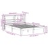 Estructura de cama con cabecero sin colchón blanco 140x190