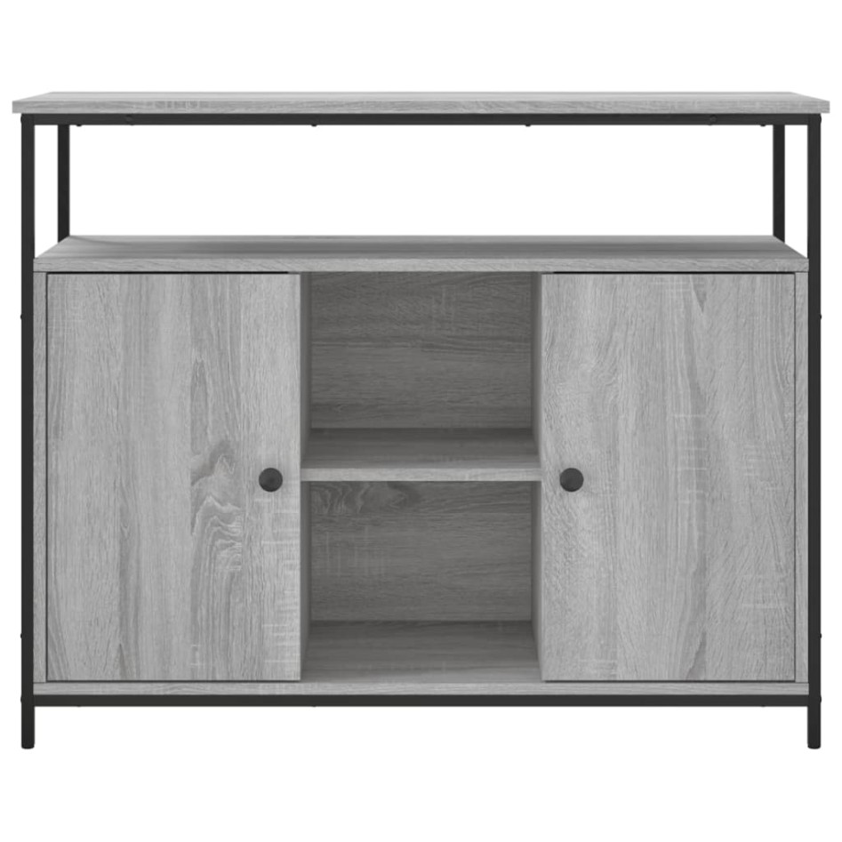 Aparador de madera de ingeniería gris Sonoma 100x35x80