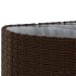 Set comedor de jardín 5 piezas y cojines ratán sintético