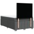 Cama box spring con colchón tela gris oscuro 120x200