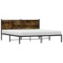 Estructura de cama sin colchón metal roble ahumado 160x200