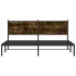 Estructura de cama sin colchón metal roble ahumado 160x200