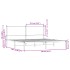Estructura de cama sin colchón metal roble ahumado 160x200