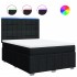 Cama box spring con colchón tela negro 140x190