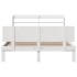 Estructura de cama con cabecero sin colchón blanco 140x200