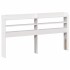 Estructura de cama con cabecero sin colchón blanco 140x200