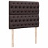 Cama box spring con colchón tela marrón oscuro 120x200