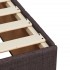 Cama box spring con colchón tela marrón oscuro 120x200