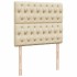 Cama box spring con colchón tela color crema 120x190