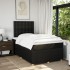 Cama box spring con colchón tela negro 120x190