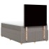 Cama box spring con colchón tela gris taupe 120x190