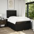 Cama box spring con colchón tela negro 120x200