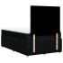 Cama box spring con colchón tela negro 120x200