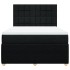 Cama box spring con colchón tela negro 140x190