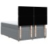 Cama box spring con colchón tela gris claro 140x190
