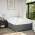 Estructura de cama sin colchón tela gris oscuro 120x200