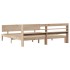 Estructura de cama con cabecero madera maciza de pino