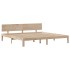 Estructura de cama con cabecero madera maciza de pino