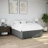 Cama sin colchón de tela gris oscuro 160x200
