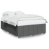 Cama sin colchón de tela gris oscuro 160x200