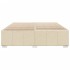 Cama sin colchón tela color crema 180x200