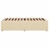 Estructura de cama sin colchón tela crema 80x200