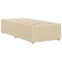 Estructura de cama sin colchón tela crema 80x200