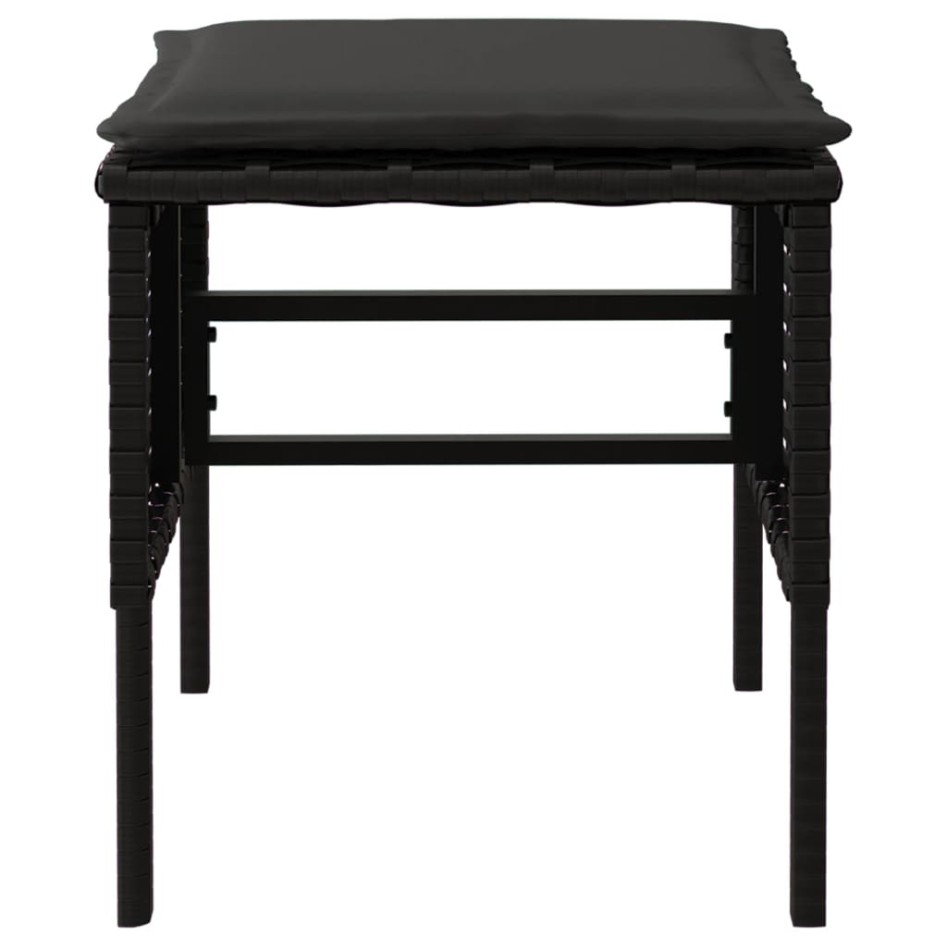 Taburetes de jardín 4 uds con cojines ratán sintético